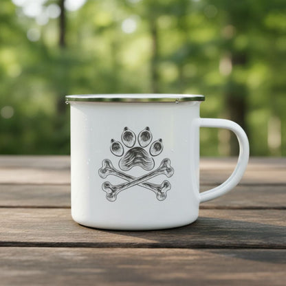 Personalized Camp Mug | Pirate Pup Design with Your Dog's Photo & Name_Doggo Mojo_Enamel Camping Mug_12