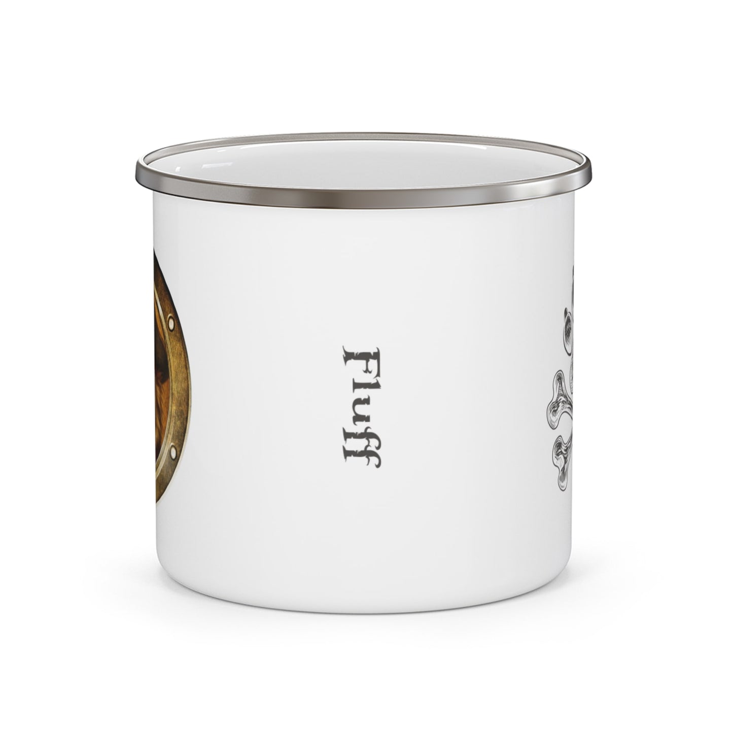 Personalized Camp Mug | Pirate Pup Design with Your Dog's Photo & Name_Doggo Mojo_Enamel Camping Mug_8