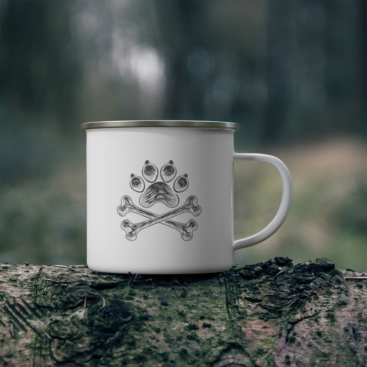 Personalized Camp Mug | Pirate Pup Design with Your Dog's Photo & Name_Doggo Mojo_Enamel Camping Mug_2