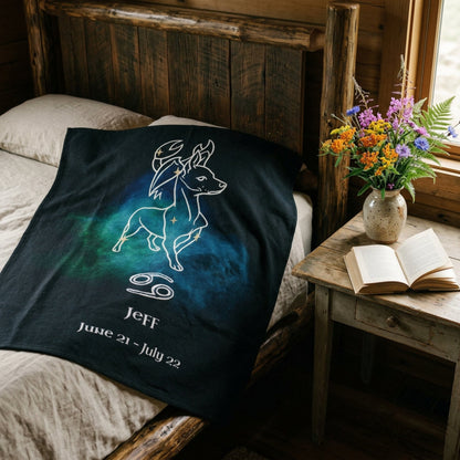 Personalized Cancer Dog Velveteen Blanket | Modern Sketch Photo Upload_Doggo Mojo_Blankets_3