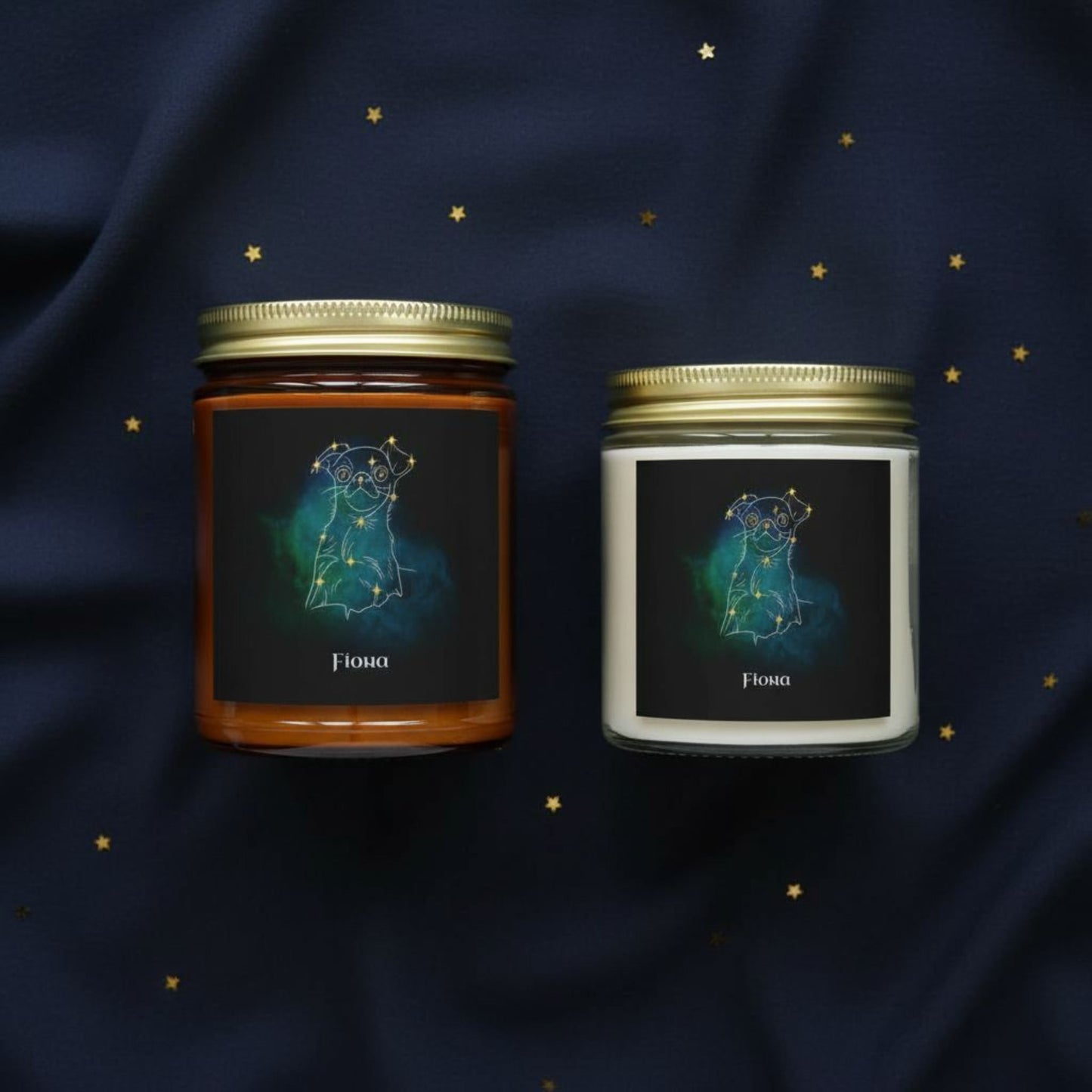 Personalized Candle | Mystic Constellation with Your Dog's Photo & Name | Coconut Apricot Wax_Doggo Mojo_Candles_4