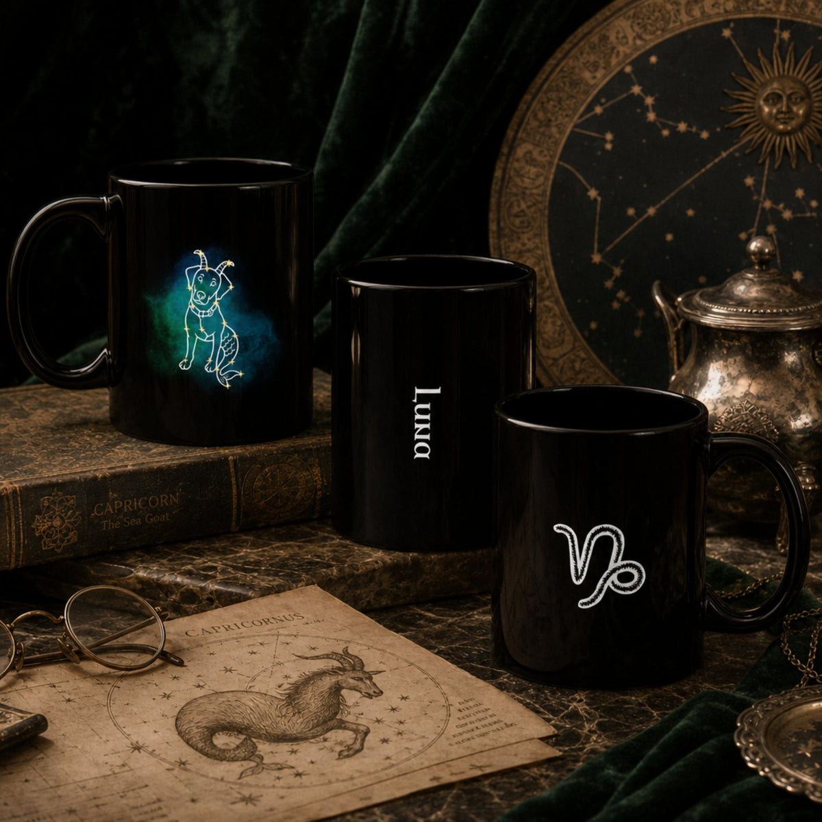 Personalized Capricorn Dog Mug | Modern Sketch Photo Upload_Doggo Mojo_Ceramic Mugs_3