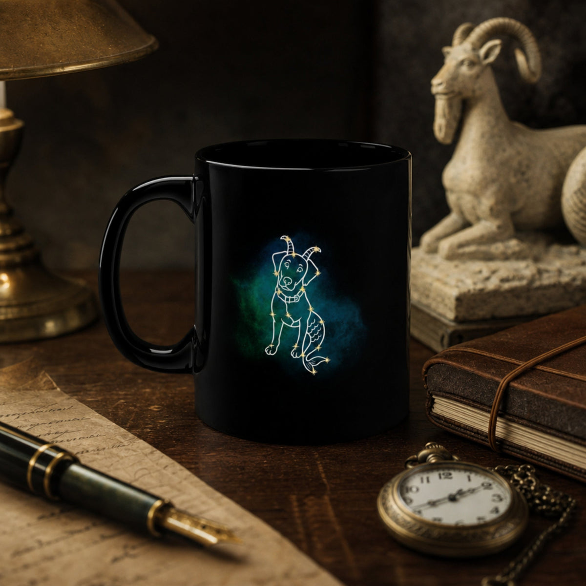 Personalized Capricorn Dog Mug | Modern Sketch Photo Upload_Doggo Mojo_Ceramic Mugs_5
