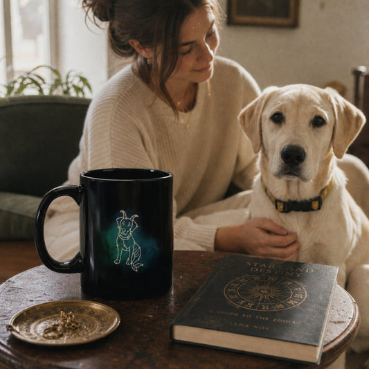 Personalized Capricorn Dog Mug | Modern Sketch Photo Upload_Doggo Mojo_Ceramic Mugs_1