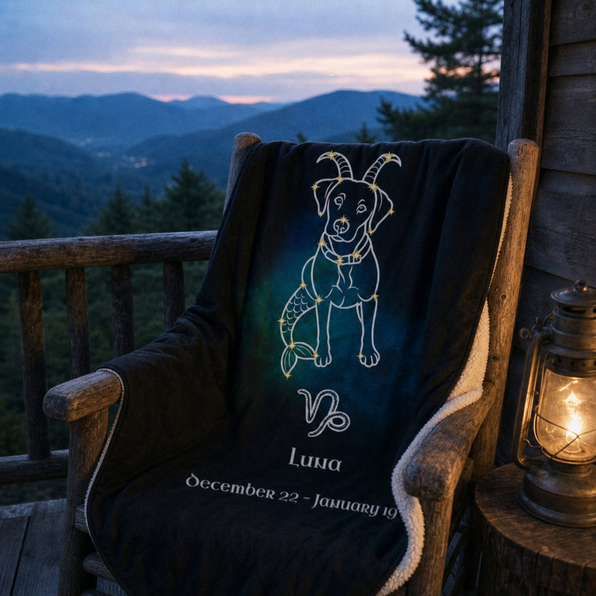 Personalized Capricorn Dog Sherpa Blanket | Modern Sketch Photo Upload_Doggo Mojo_Sherpa Blankets_3