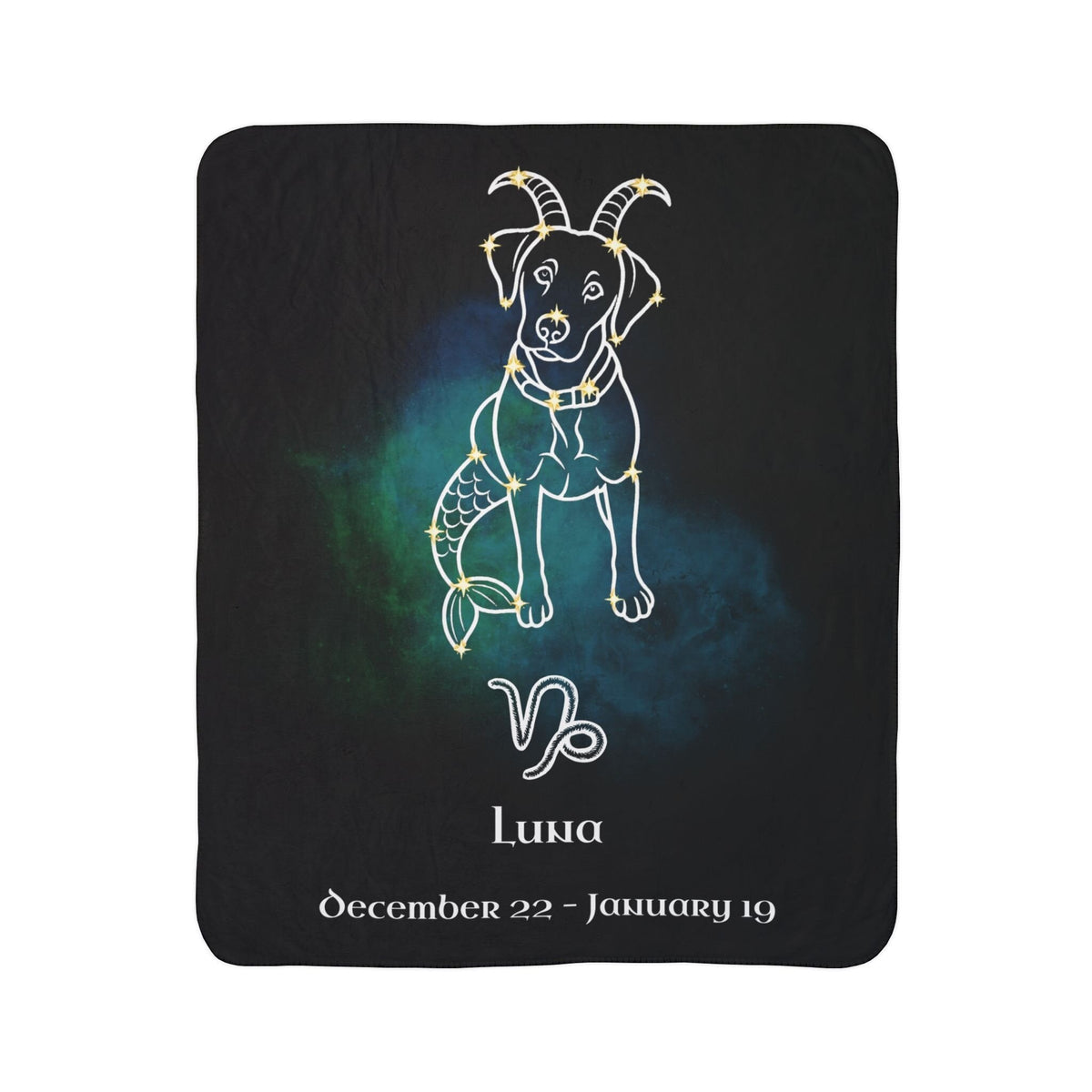Personalized Capricorn Dog Sherpa Blanket | Modern Sketch Photo Upload_Doggo Mojo_Sherpa Blankets_8