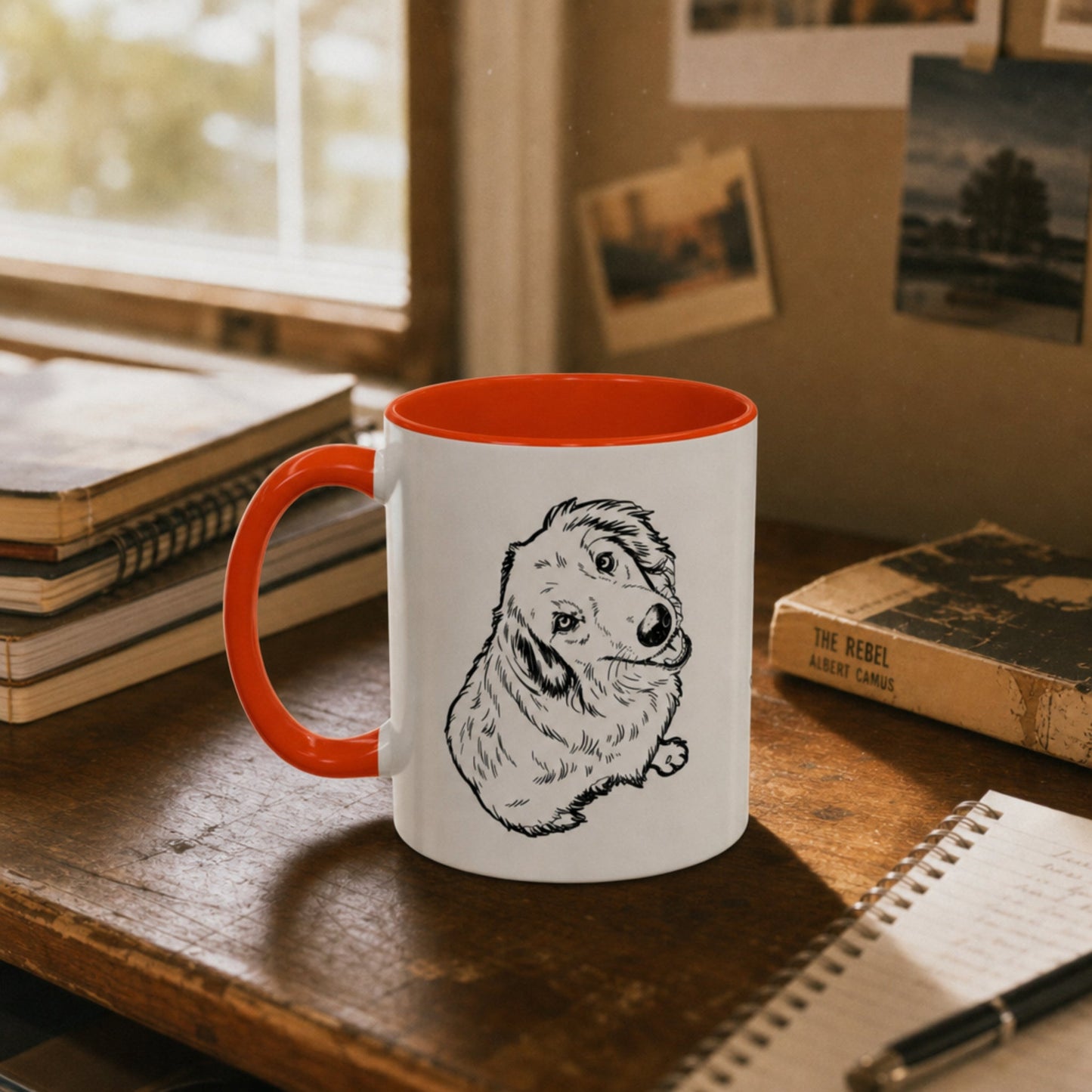 Personalized Central Dog Ceramic Accent Mug | Modern Sketch Photo Upload_Doggo Mojo_Ceramic Mugs_4