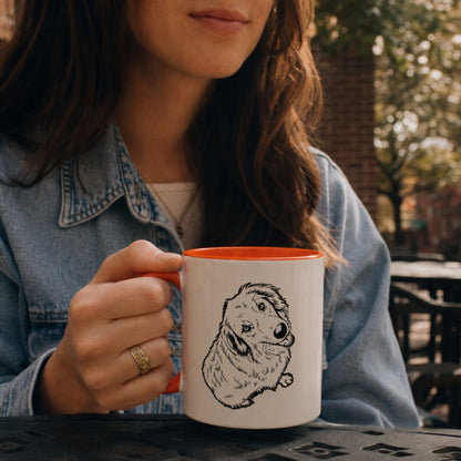 Personalized Central Dog Ceramic Accent Mug | Modern Sketch Photo Upload_Doggo Mojo_Ceramic Mugs_2