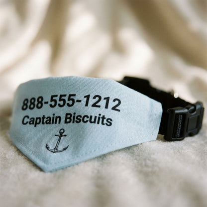 Personalized Coastal Anchor Dog Bandana Collar | Doggo Mojo_Doggo Mojo_Pet Collar_5