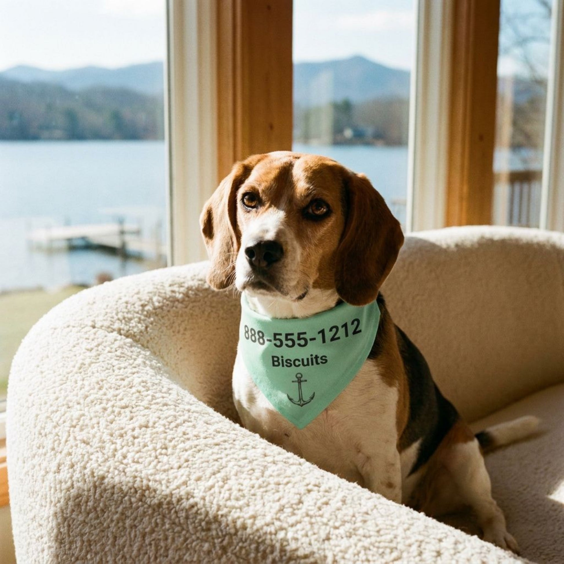Personalized Coastal Anchor Dog Bandana Collar | Doggo Mojo_Doggo Mojo_Pet Collar_2