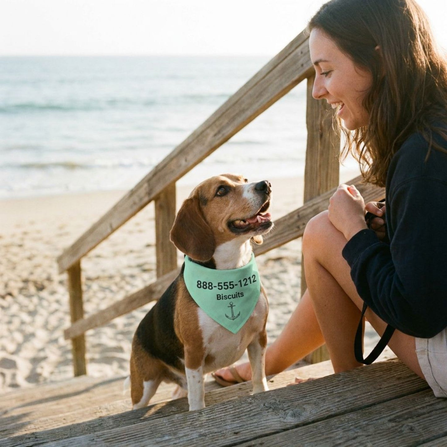 Personalized Coastal Anchor Dog Bandana Collar | Doggo Mojo_Doggo Mojo_Pet Collar_4