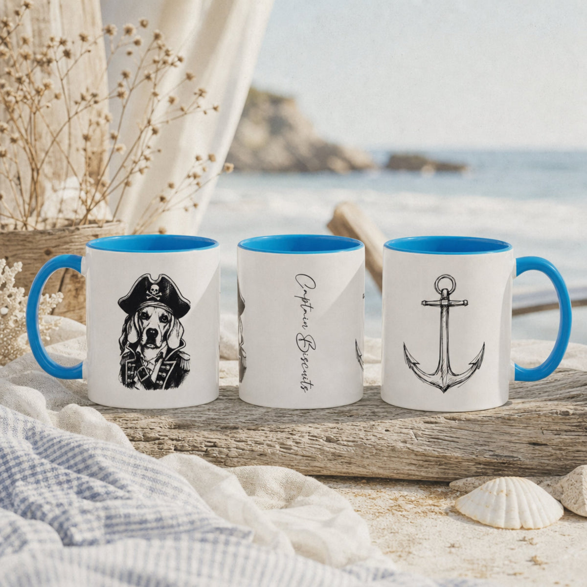Personalized Coastal Dog Accent Mug | Modern Sketch Ceramic Cup_Doggo Mojo_Ceramic Mugs_3