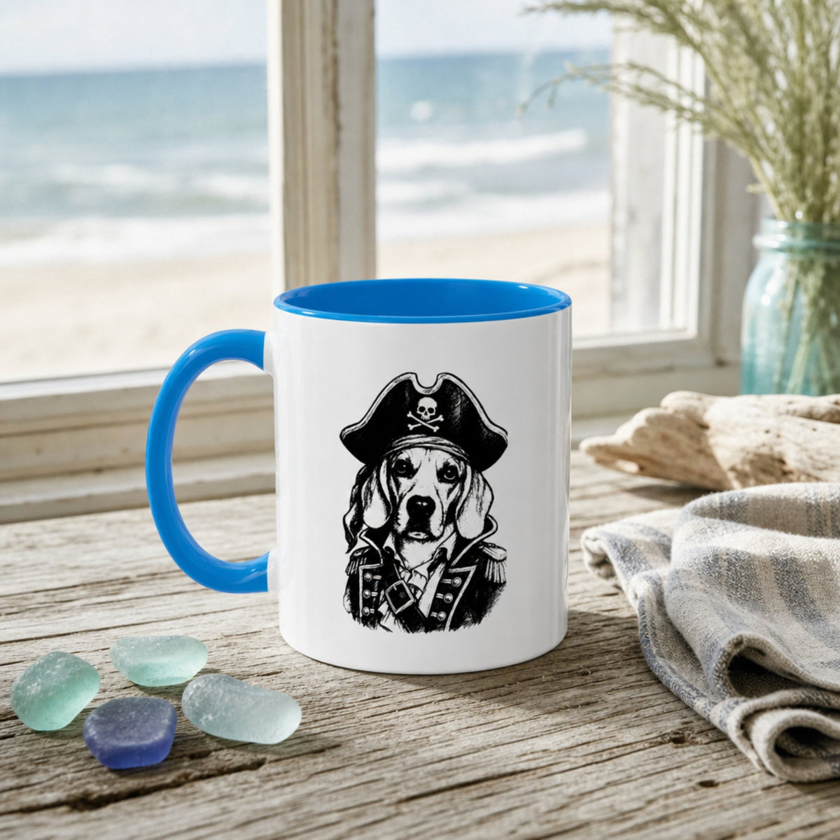 Personalized Coastal Dog Accent Mug | Modern Sketch Ceramic Cup_Doggo Mojo_Ceramic Mugs_4