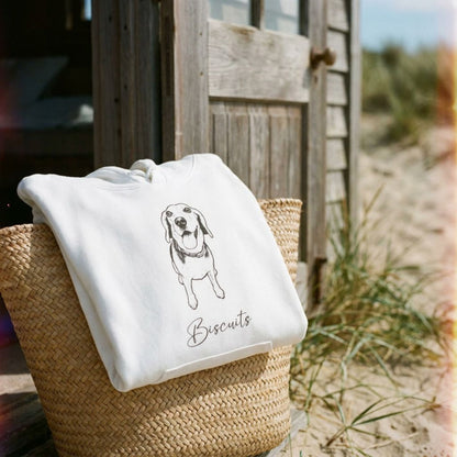 Personalized Coastal Dog Hoodie | Modern Sketch Photo Upload_Doggo Mojo_Hoodie_4