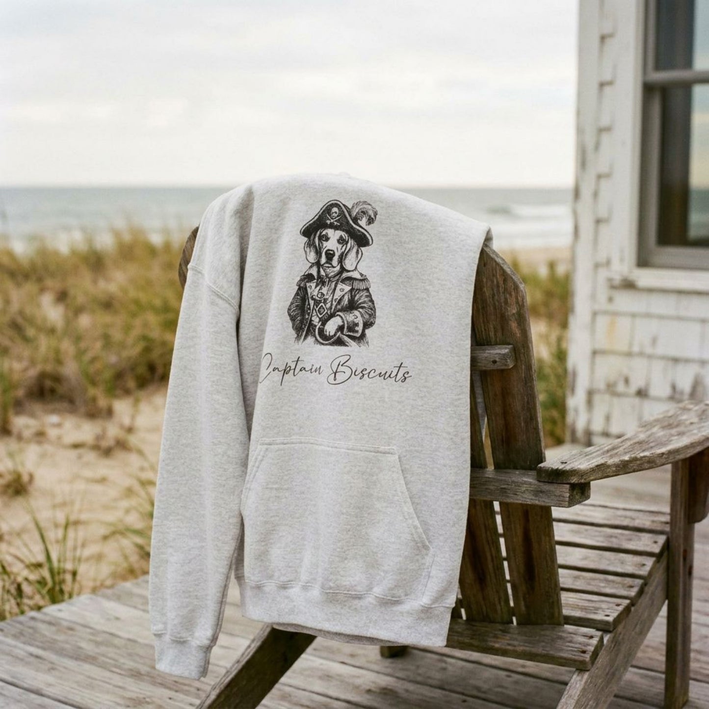 Personalized Coastal Dog Hoodie | Modern Sketch Photo Upload_Doggo Mojo_Hoodie_3
