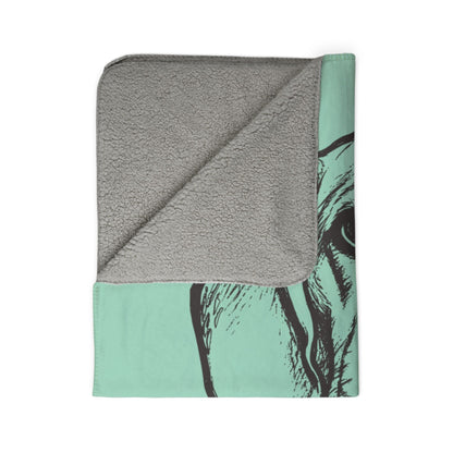 Personalized Coastal Dog Sherpa Blanket | Modern Sketch Photo Upload_Doggo Mojo_Blankets_11