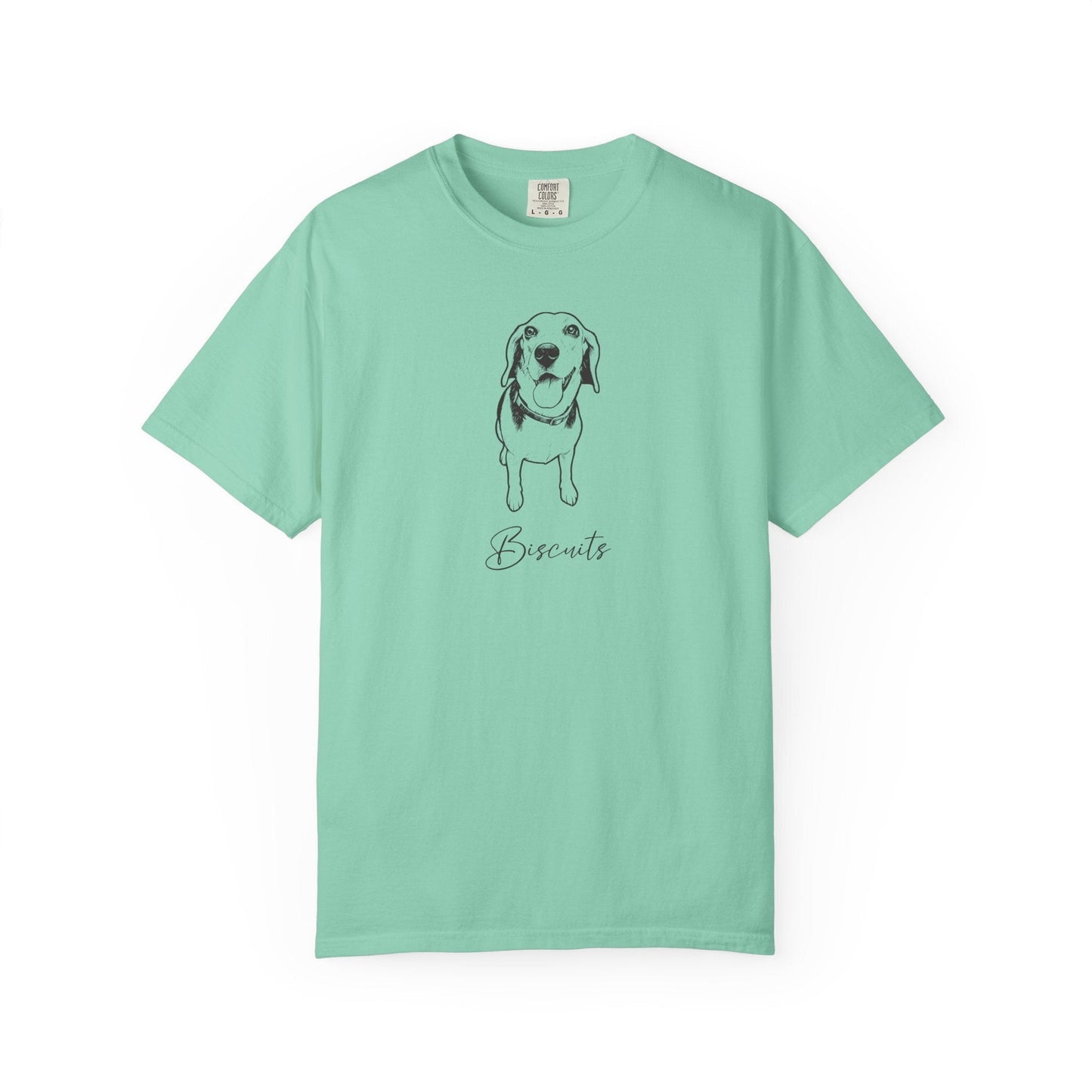 Personalized Coastal Dog T-Shirt | Modern Sketch Photo Upload_Doggo Mojo_T-Shirt_7