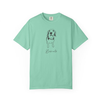 Personalized Coastal Dog T-Shirt | Modern Sketch Photo Upload_Doggo Mojo_T-Shirt_7