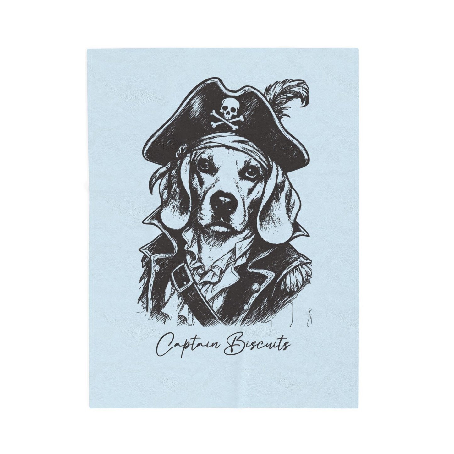 Personalized Coastal Dog Velveteen Blanket | Modern Sketch Photo Upload_Doggo Mojo_Blankets_8