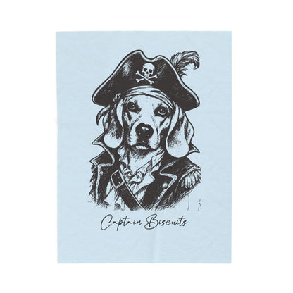 Personalized Coastal Dog Velveteen Blanket | Modern Sketch Photo Upload_Doggo Mojo_Blankets_8