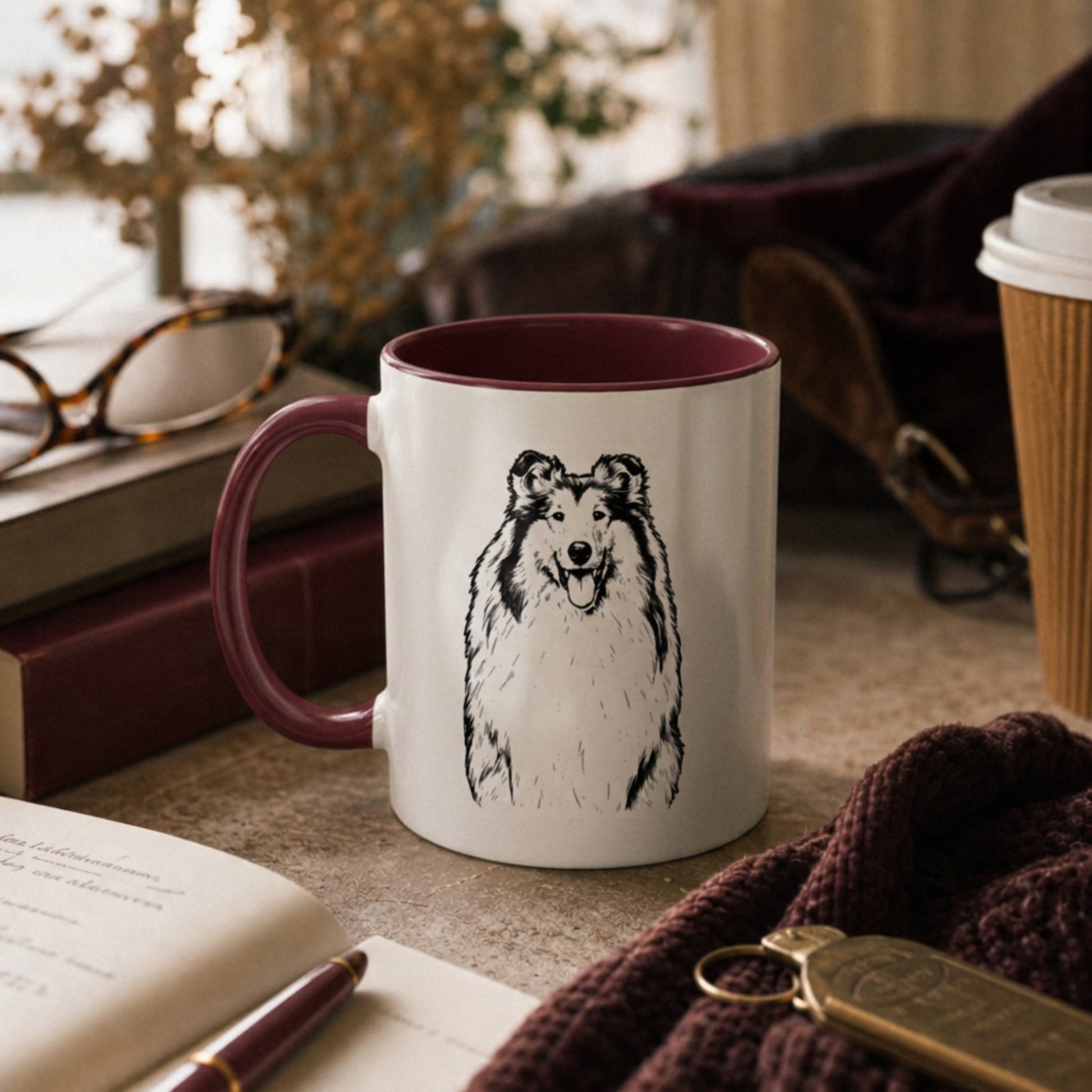 Personalized College Station Dog Ceramic Accent Mug | Modern Sketch Photo Upload_Doggo Mojo_Ceramic Mugs_4