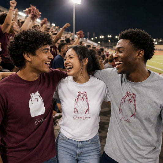 Personalized College Station Dog T-Shirt | Modern Sketch Photo Upload_Doggo Mojo_T-shirts_1