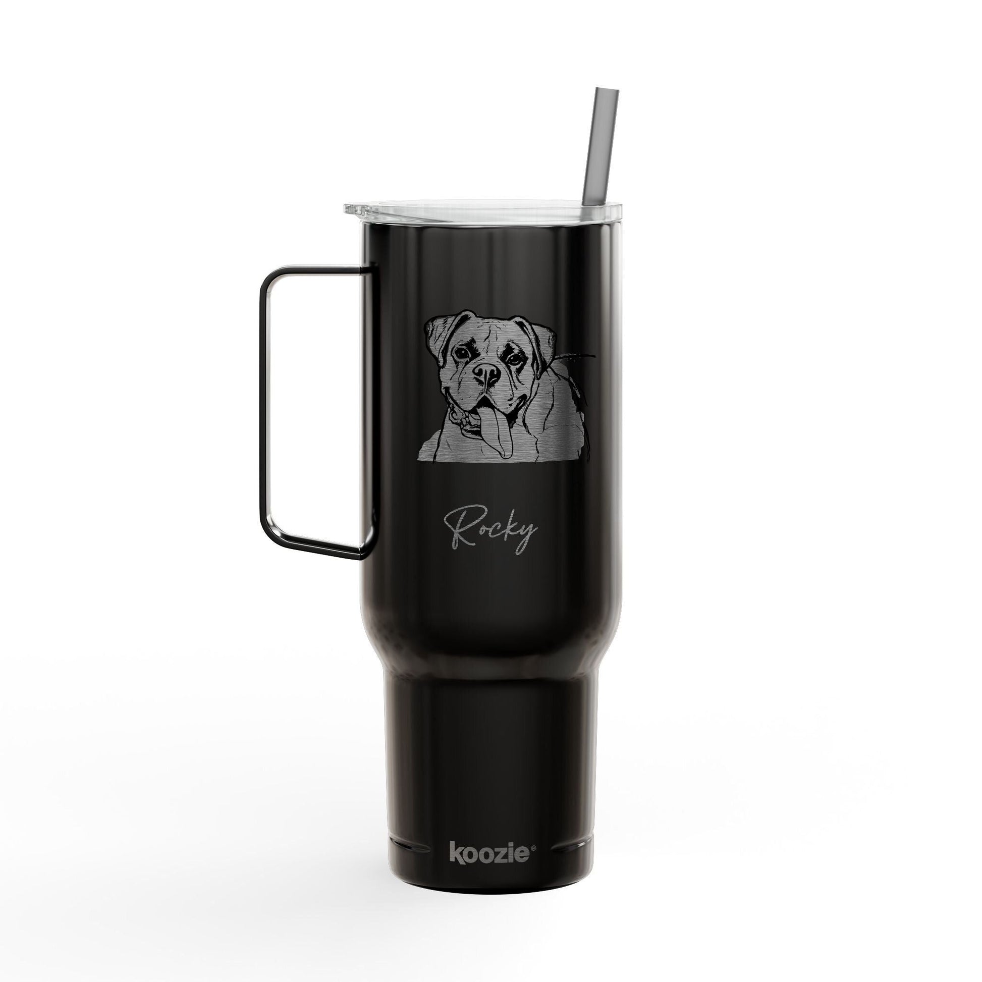 Personalized Columbus Dog 40oz Recycled Travel Tumbler | Modern Sketch Custom Engraved_Doggo Mojo_Travel Tumbler_8