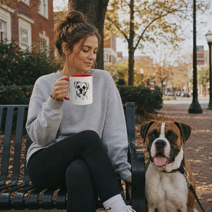 Personalized Columbus Dog Ceramic Accent Mug | Modern Sketch Photo Upload_Doggo Mojo_Ceramic Mugs_1