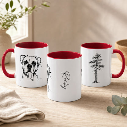 Personalized Columbus Dog Ceramic Accent Mug | Modern Sketch Photo Upload_Doggo Mojo_Ceramic Mugs_3