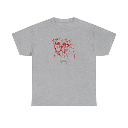 Personalized Columbus Dog T-Shirt | Modern Sketch Photo Upload_Doggo Mojo_T-shirts_8
