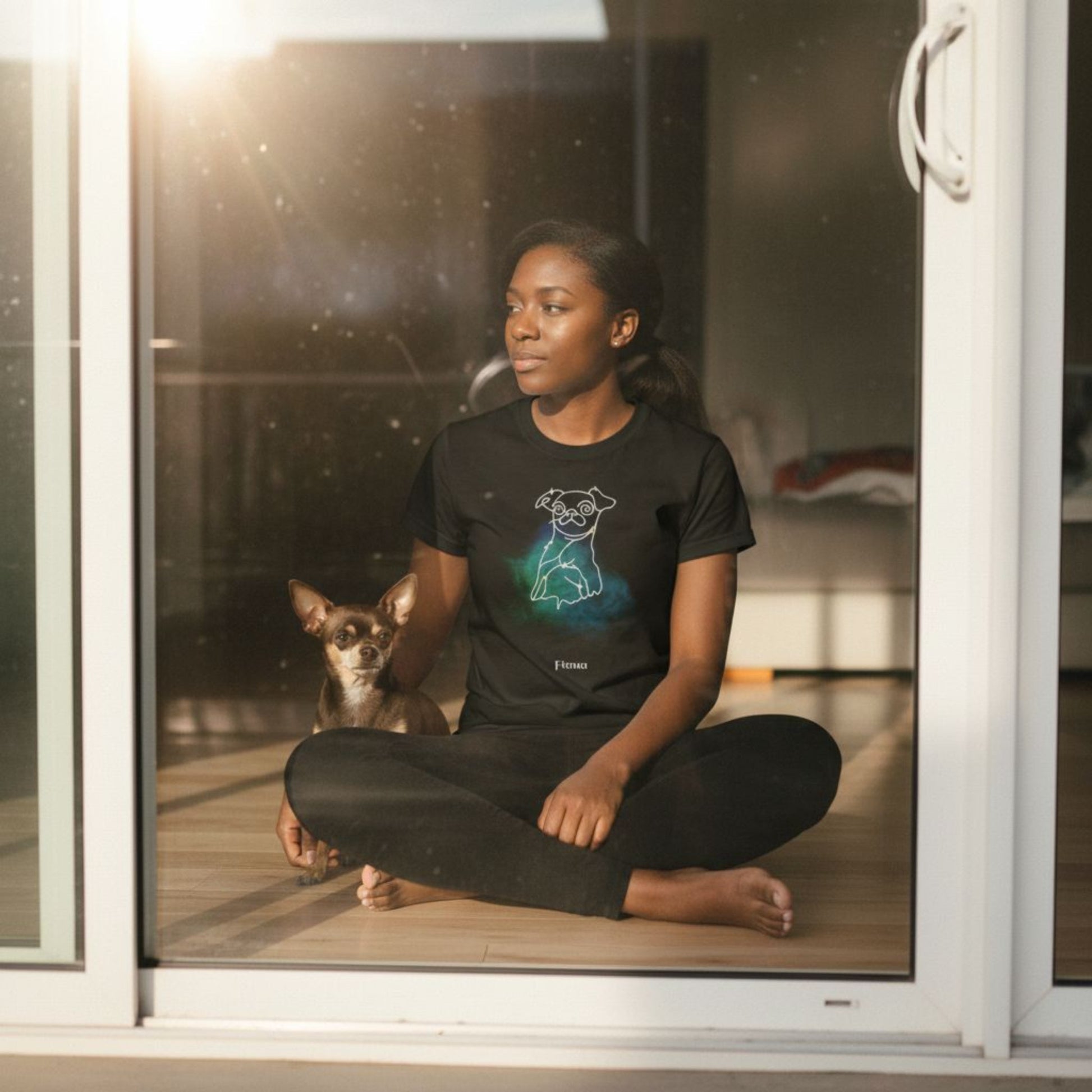 Personalized Comfort Colors T-Shirt | Mystic Constellation Design | Add Dog Photo & Name_Doggo Mojo_T-shirts_1