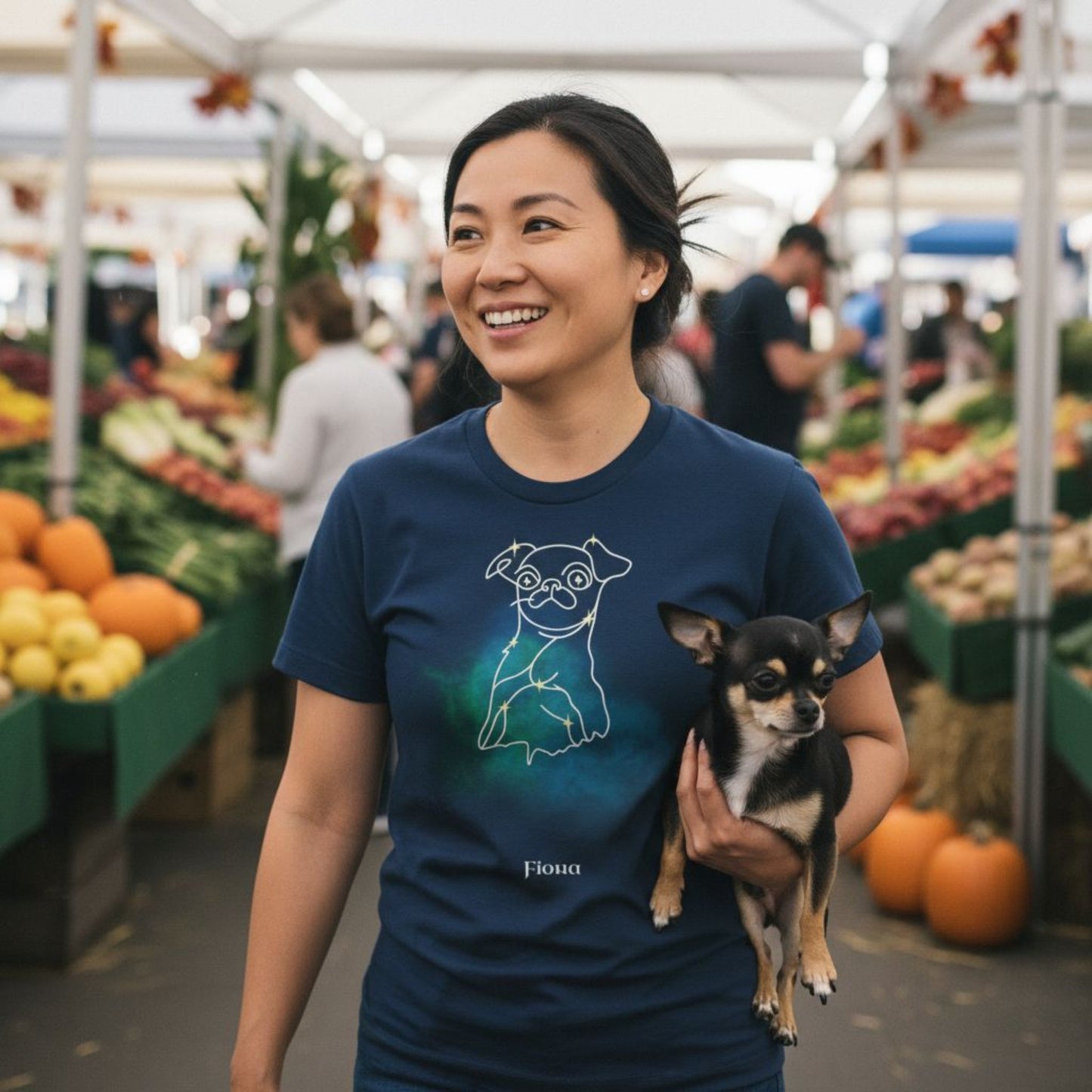 Personalized Comfort Colors T-Shirt | Mystic Constellation Design | Add Dog Photo & Name_Doggo Mojo_T-shirts_3