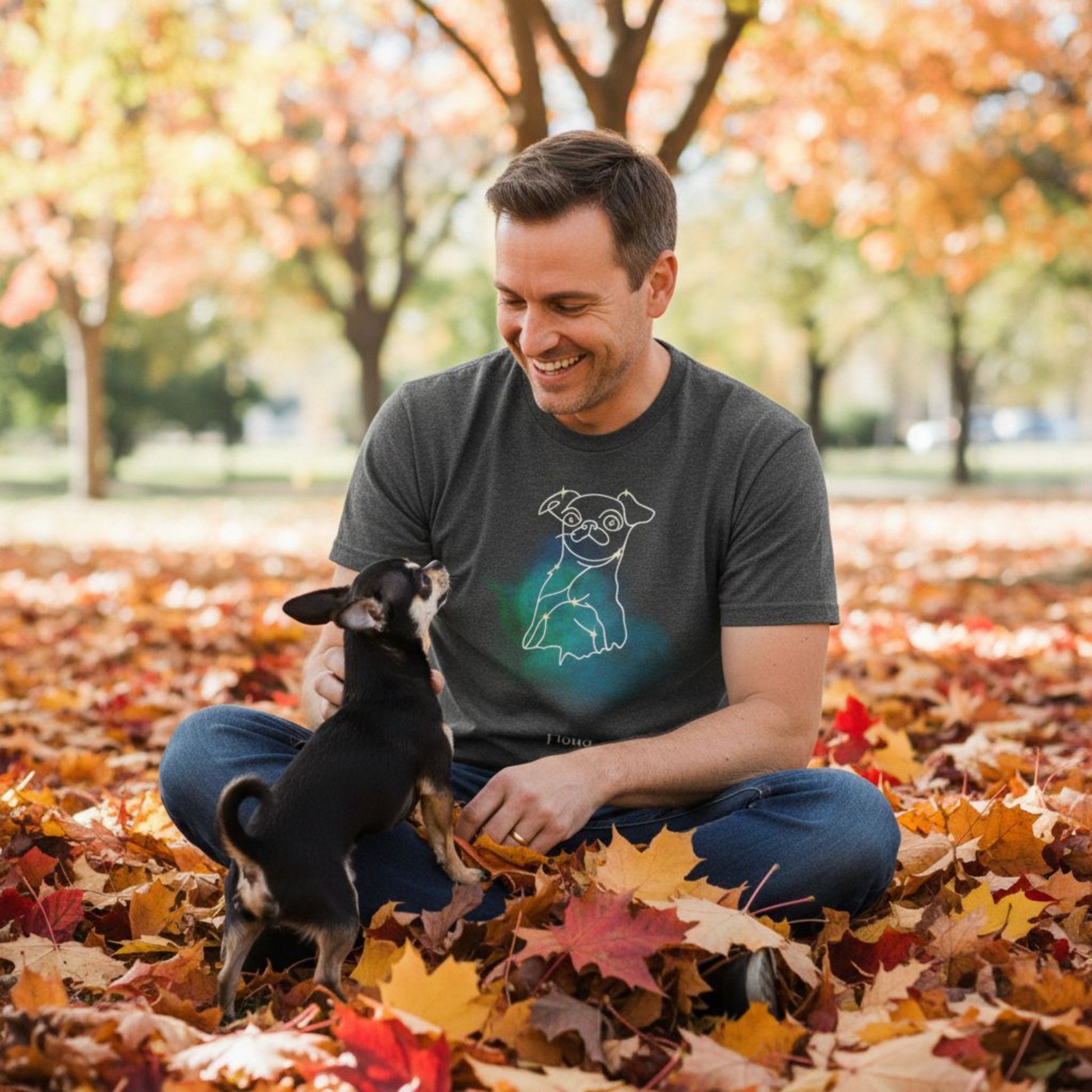 Personalized Comfort Colors T-Shirt | Mystic Constellation Design | Add Dog Photo & Name_Doggo Mojo_T-shirts_2