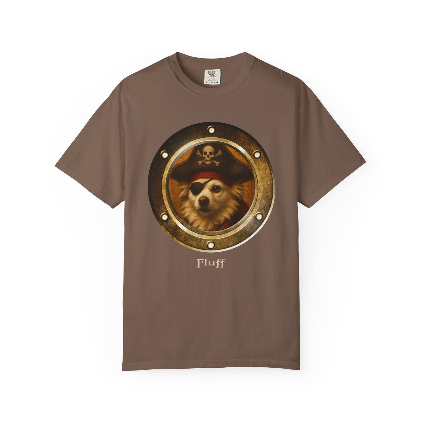 Personalized Comfort Colors T-Shirt | Pirate Pup Design with Your Dog's Photo & Name_Doggo Mojo_T-shirts_18