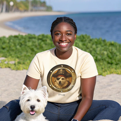 Personalized Comfort Colors T-Shirt | Pirate Pup Design with Your Dog's Photo & Name_Doggo Mojo_T-shirts_1