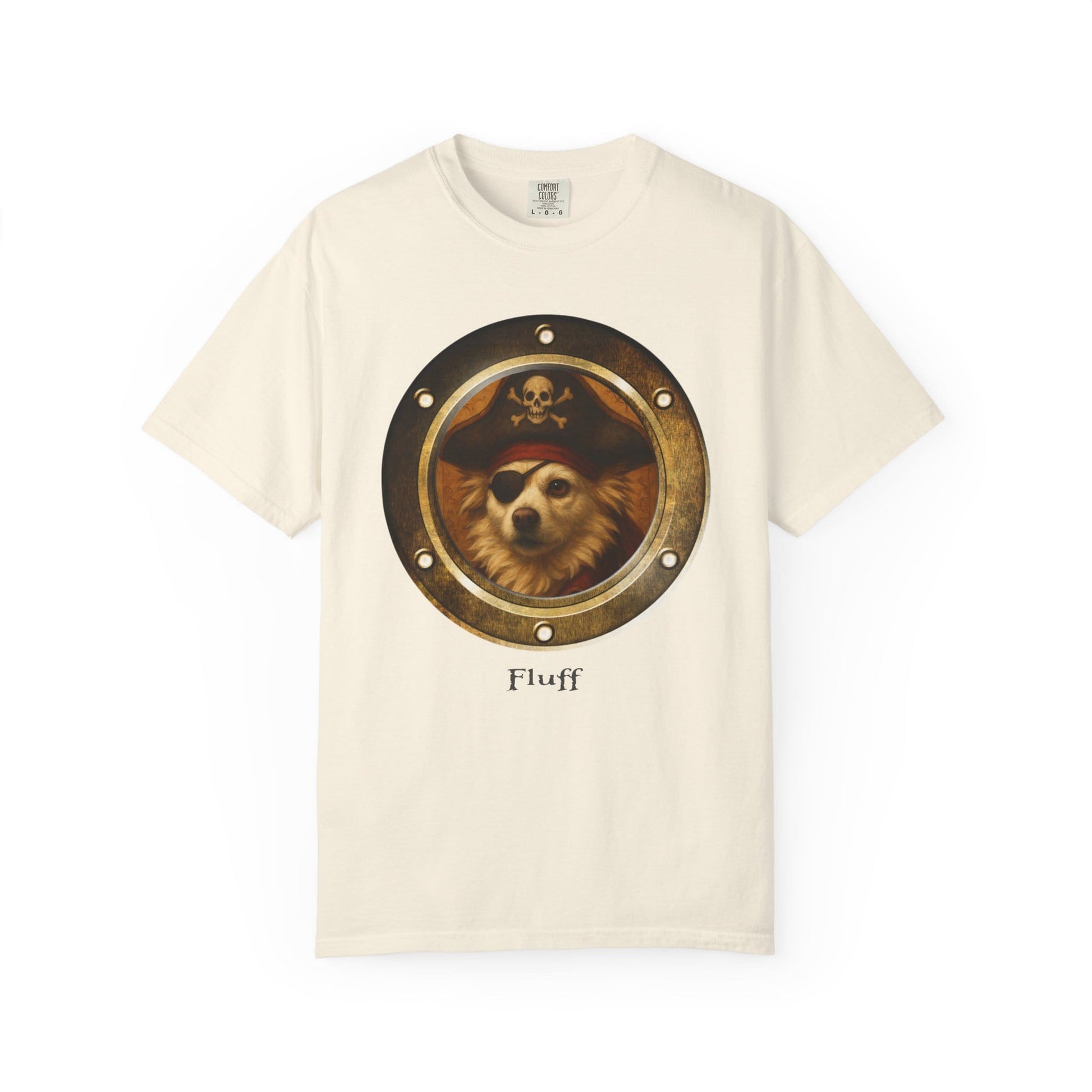 Personalized Comfort Colors T-Shirt | Pirate Pup Design with Your Dog's Photo & Name_Doggo Mojo_T-shirts_9