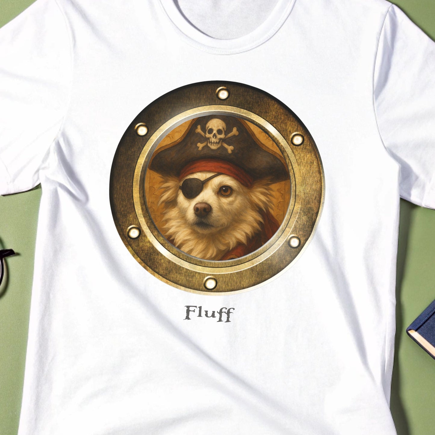 Personalized Comfort Colors T-Shirt | Pirate Pup Design with Your Dog's Photo & Name_Doggo Mojo_T-shirts_6