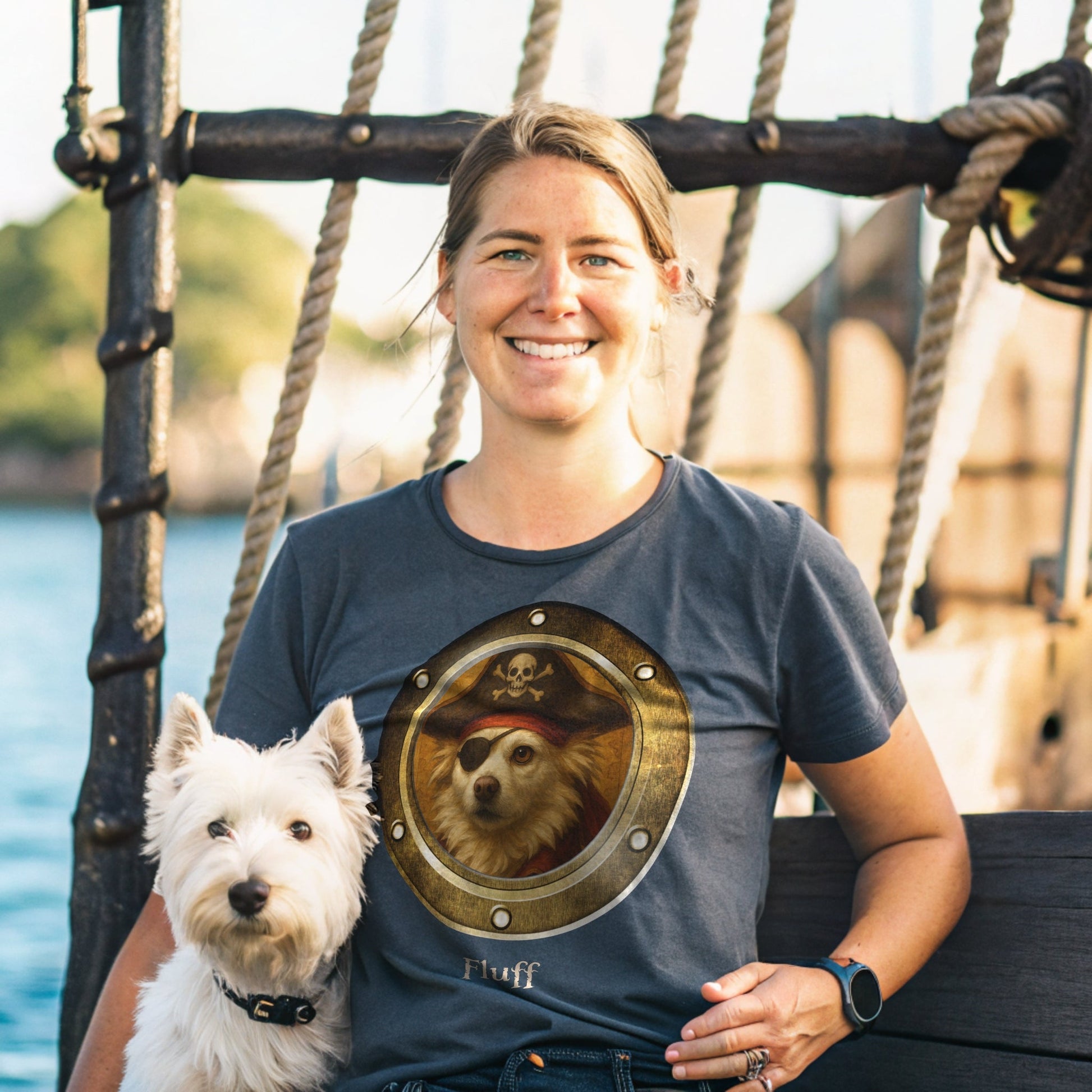 Personalized Comfort Colors T-Shirt | Pirate Pup Design with Your Dog's Photo & Name_Doggo Mojo_T-shirts_4