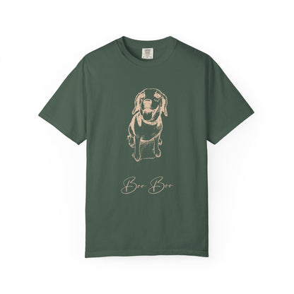 Personalized Comfort Colors Tee | Custom Dog Sketch & Dog's Name_Doggo Mojo_T-shirts_17