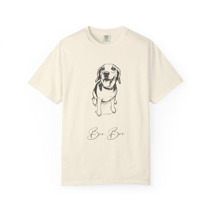 Personalized Comfort Colors Tee | Custom Dog Sketch & Dog's Name_Doggo Mojo_T-shirts_10