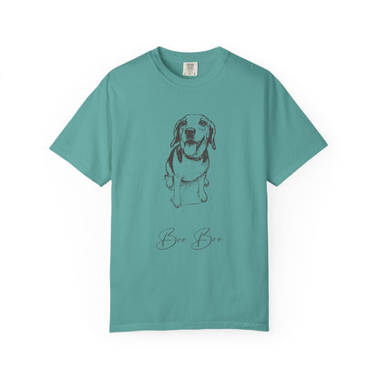 Personalized Comfort Colors Tee | Custom Dog Sketch & Dog's Name_Doggo Mojo_T-shirts_13