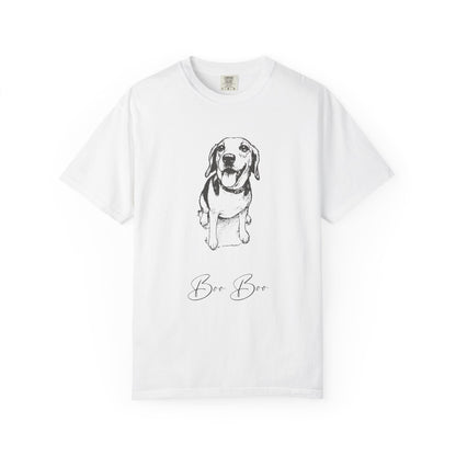 Personalized Comfort Colors Tee | Custom Dog Sketch & Dog's Name_Doggo Mojo_T-shirts_21