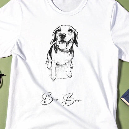 Personalized Comfort Colors Tee: Custom Dog Sketch & Dog's Name_Doggo Mojo_T-shirts_5