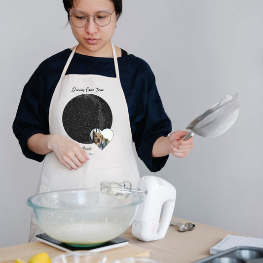 Personalized Cotton Apron: Gotcha Day Dreams with Your Dog's Photo & Name_Doggo Mojo_Aprons_1