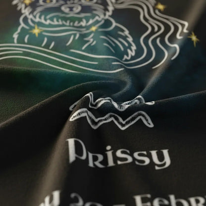 Personalized Dog Blanket | Aquarius Zodiac Design with Your Dog's Photo & Name_Doggo Mojo_Blankets_5