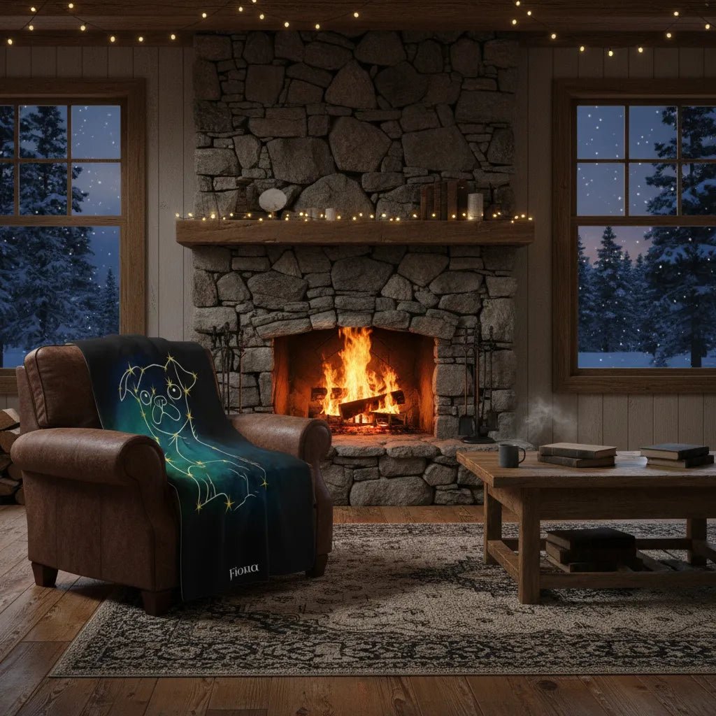 Personalized Dog Blanket | Mystic Dog Design with Your Dog's Photo & Name (Sherpa Fleece)_Doggo Mojo_Blankets_4