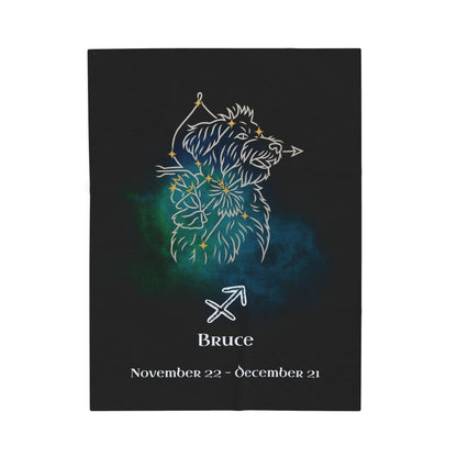 Personalized Dog Blanket | Sagittarius Zodiac Design with Your Dog's Photo & Name_Doggo Mojo_Blankets_9