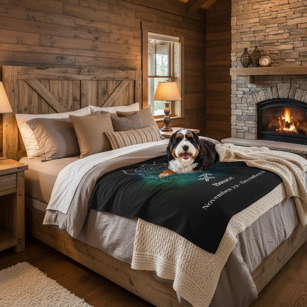 Personalized Dog Blanket | Sagittarius Zodiac Design with Your Dog's Photo & Name (Sherpa Fleece)_Doggo Mojo_Blankets_4