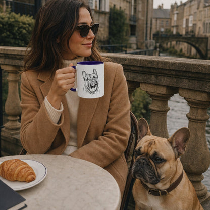 Personalized Durham Dog Ceramic Accent Mug | Modern Sketch Photo Upload_Doggo Mojo_Ceramic Mugs_1
