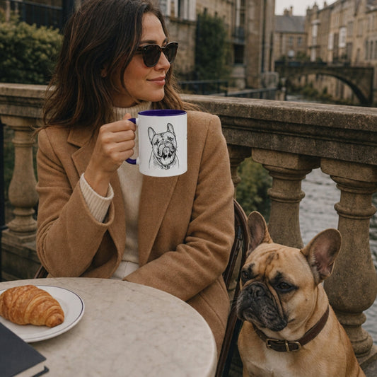 Personalized Durham Dog Ceramic Accent Mug | Modern Sketch Photo Upload_Doggo Mojo_Ceramic Mugs_1